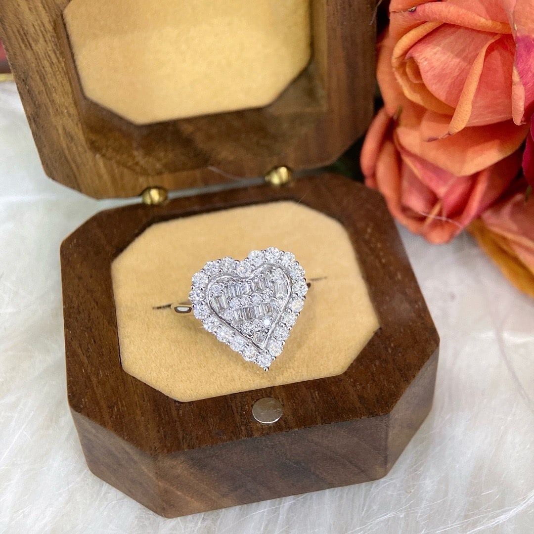 14k Gold 1 Ct Natural H Diamond Ring - 3
