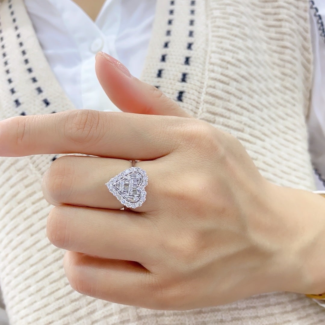 14k Gold 1 Ct Natural H Diamond Ring - 6