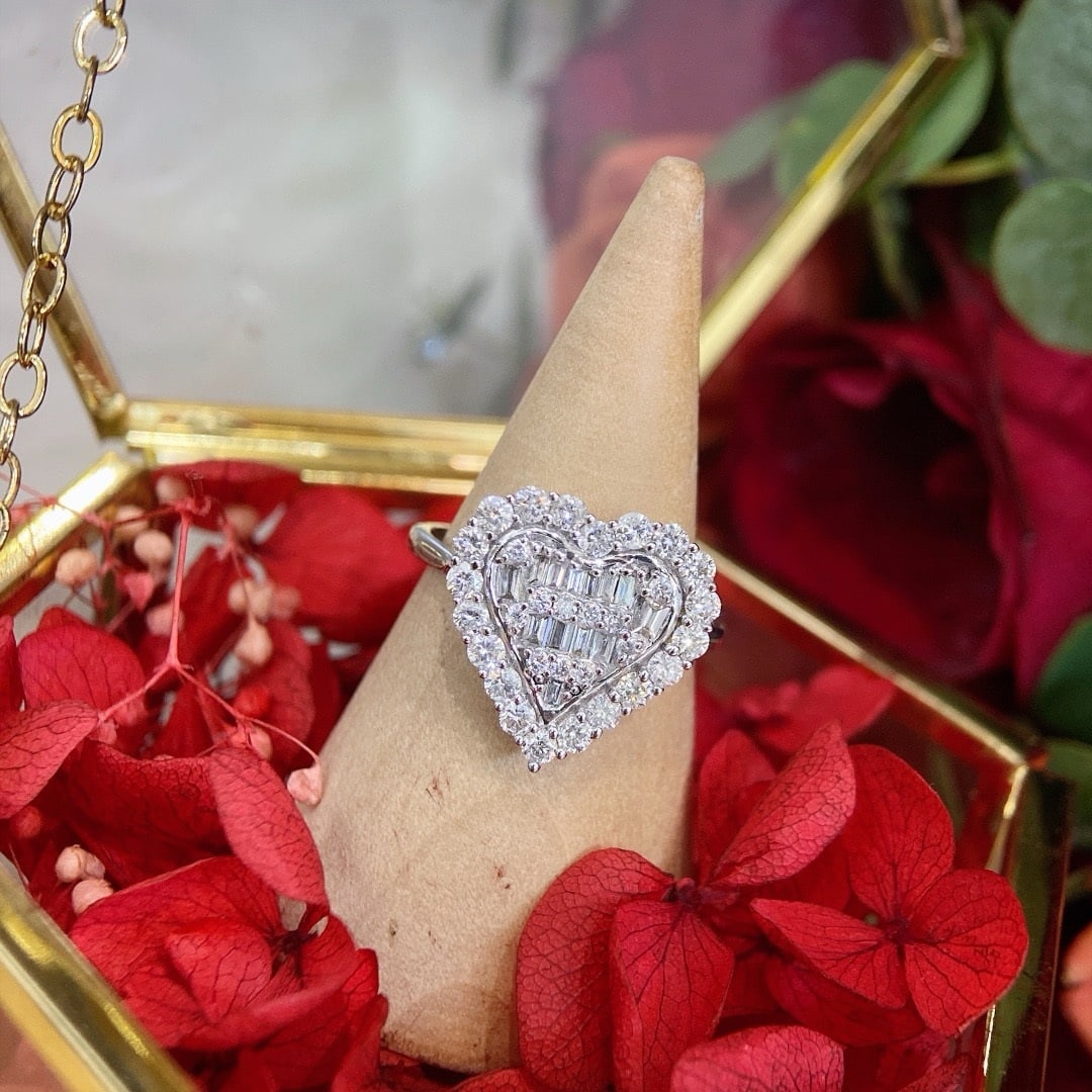 14k Gold 1 Ct Natural H Diamond Ring - 9