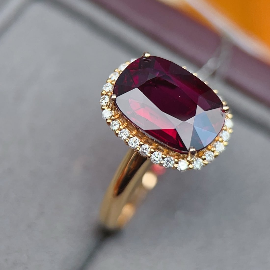 14k Gold 3.9 Ct Natural Tourmaline & Diamond Ring - 5
