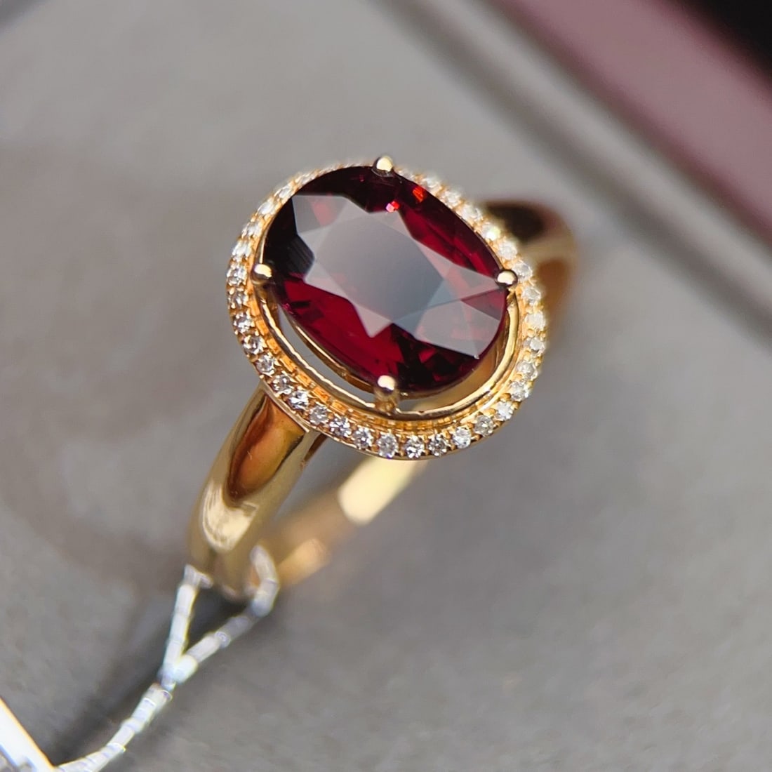 14k Gold 2.06 Ctw Natural Tourmaline & Diamond Ring - 5