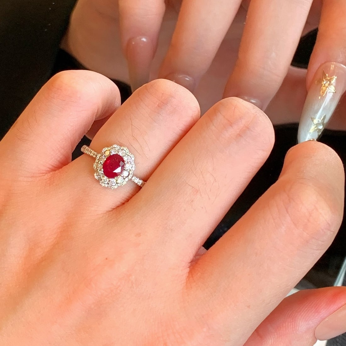 14k Gold 1.15 Ctw Natural Ruby & Diamond Ring - 5
