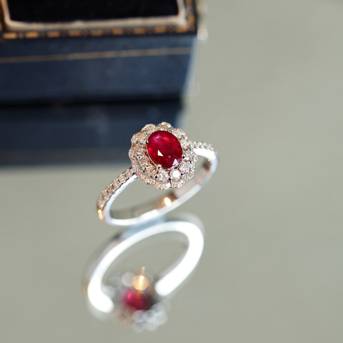 14k Gold 1.15 Ctw Natural Ruby & Diamond Ring - 6