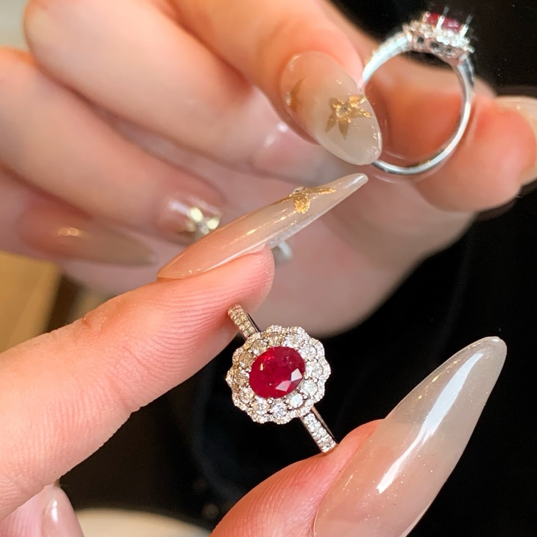 14k Gold 1.15 Ctw Natural Ruby & Diamond Ring - 7