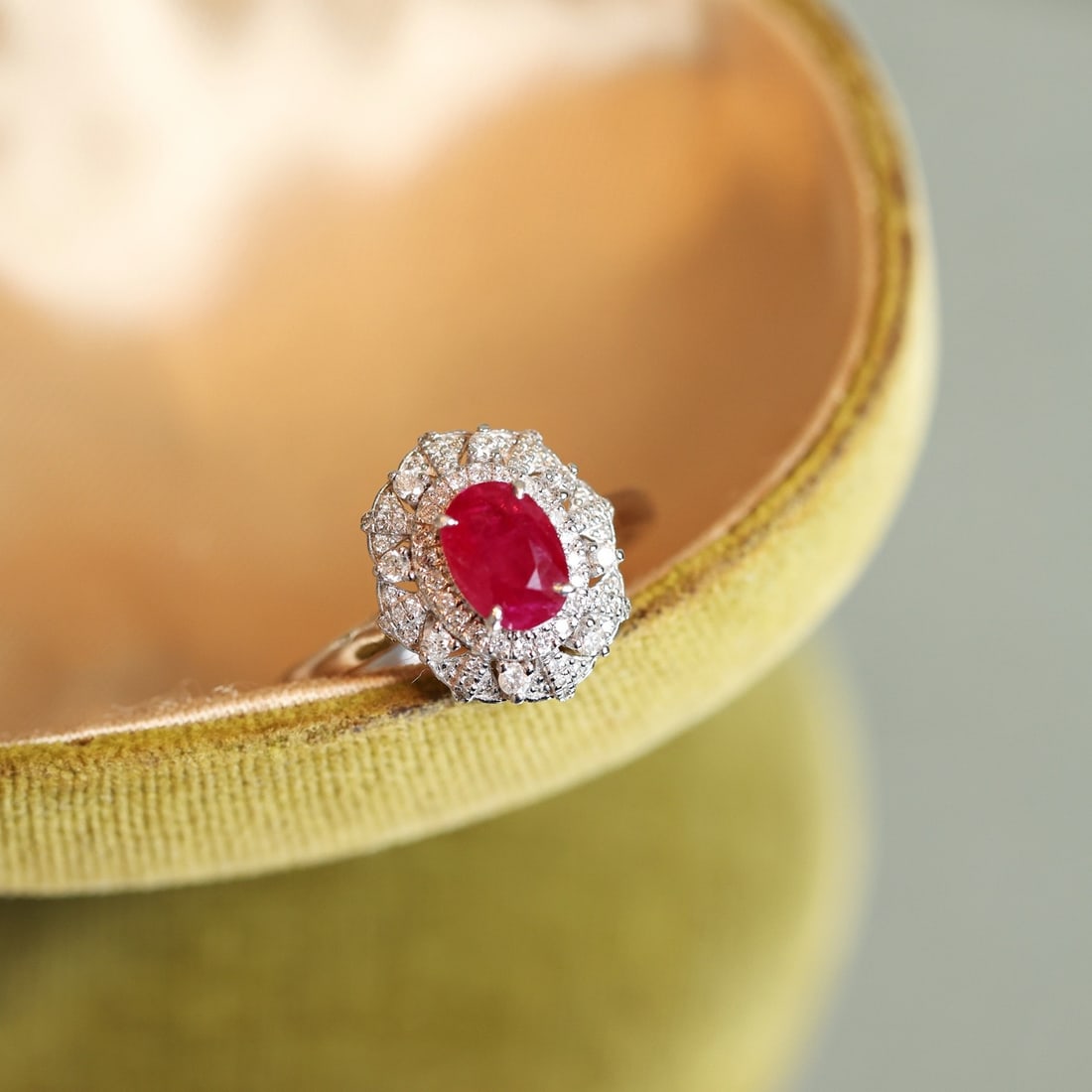 14k Gold 1.47 Ctw Natural Ruby & Diamond Ring - 2