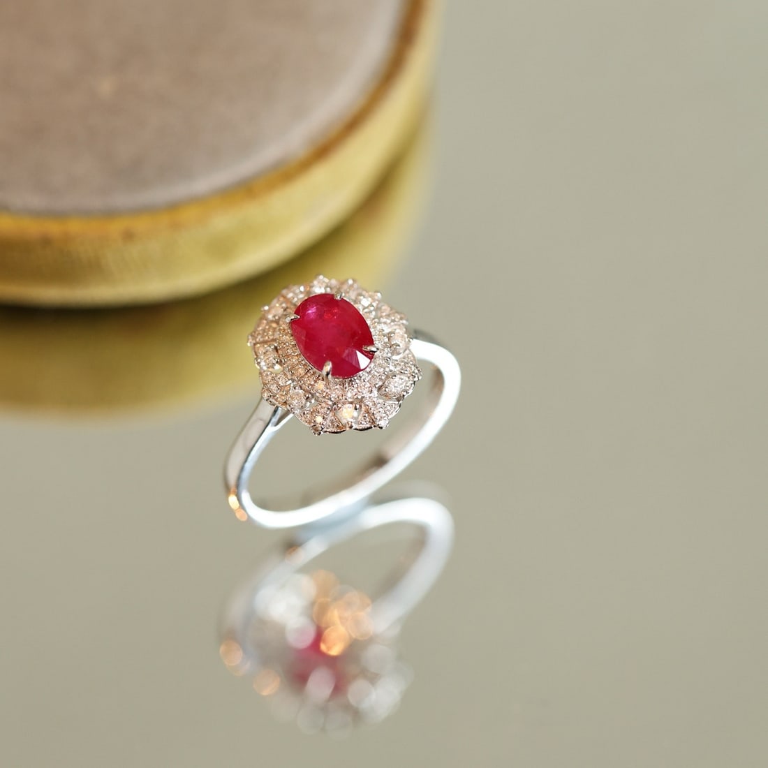 14k Gold 1.47 Ctw Natural Ruby & Diamond Ring - 4