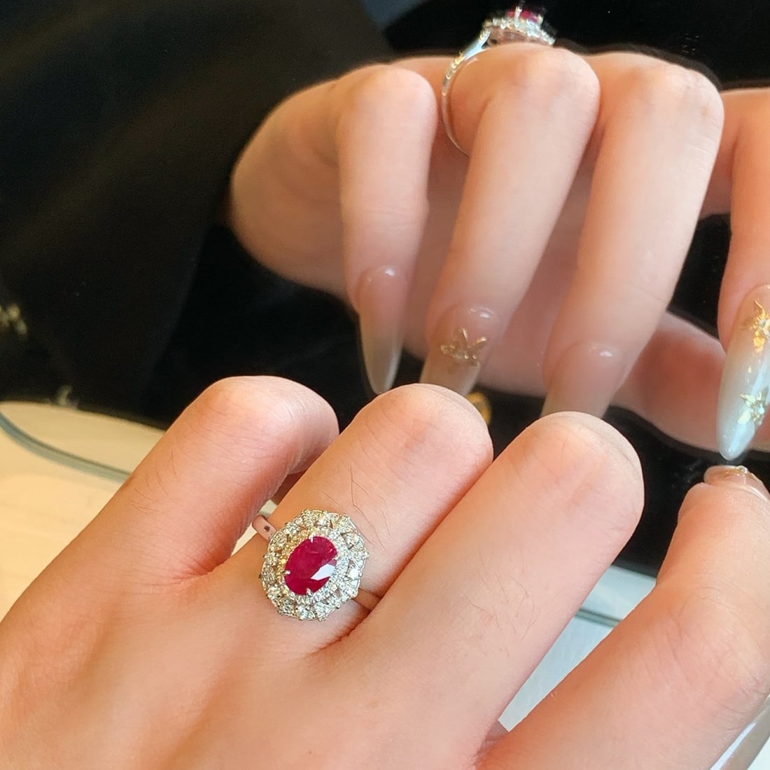 14k Gold 1.47 Ctw Natural Ruby & Diamond Ring - 5