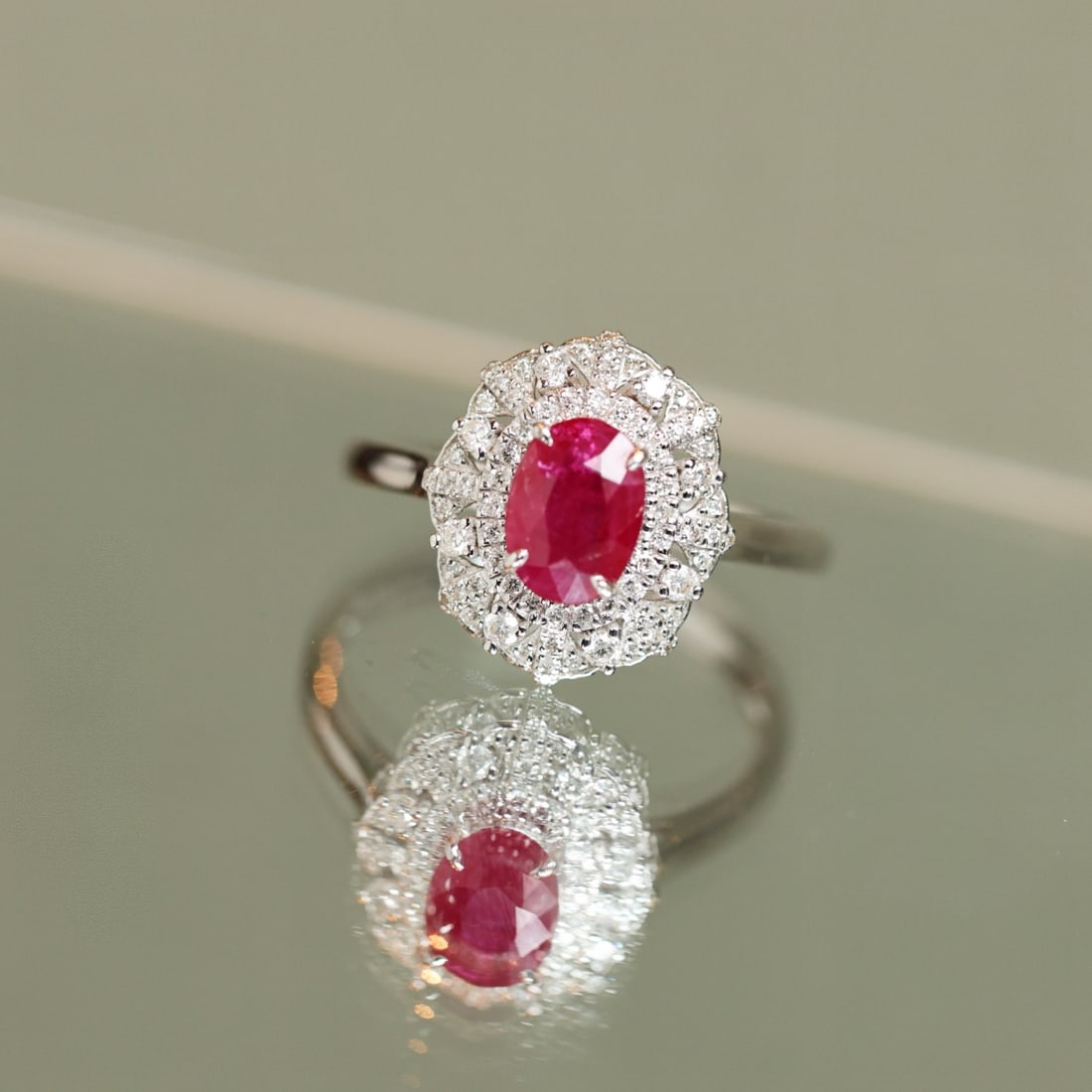 14k Gold 1.47 Ctw Natural Ruby & Diamond Ring - 6