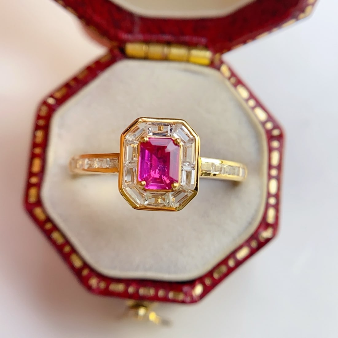 14k Gold 0.50 Ct Natural Ruby & Sapphire Ring - 3