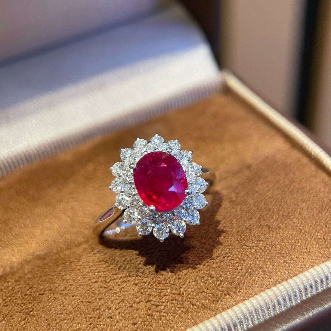14k Gold 2.64 Ctw Natural Ruby & Diamond Ring - 3