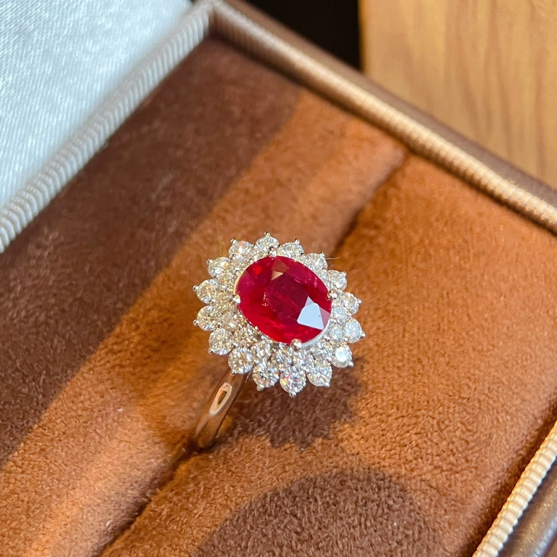 14k Gold 2.64 Ctw Natural Ruby & Diamond Ring - 5