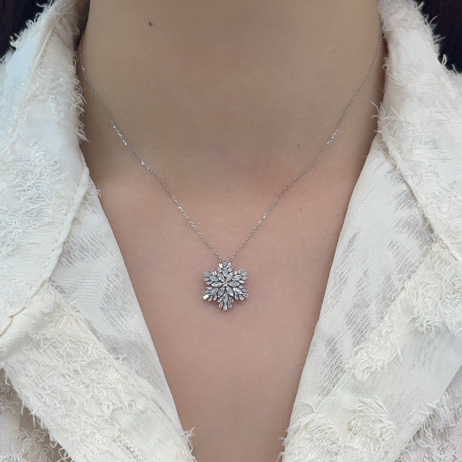 14k Gold 0.45 Ct Natural H Diamond Pendant( Without Chain ) - 6