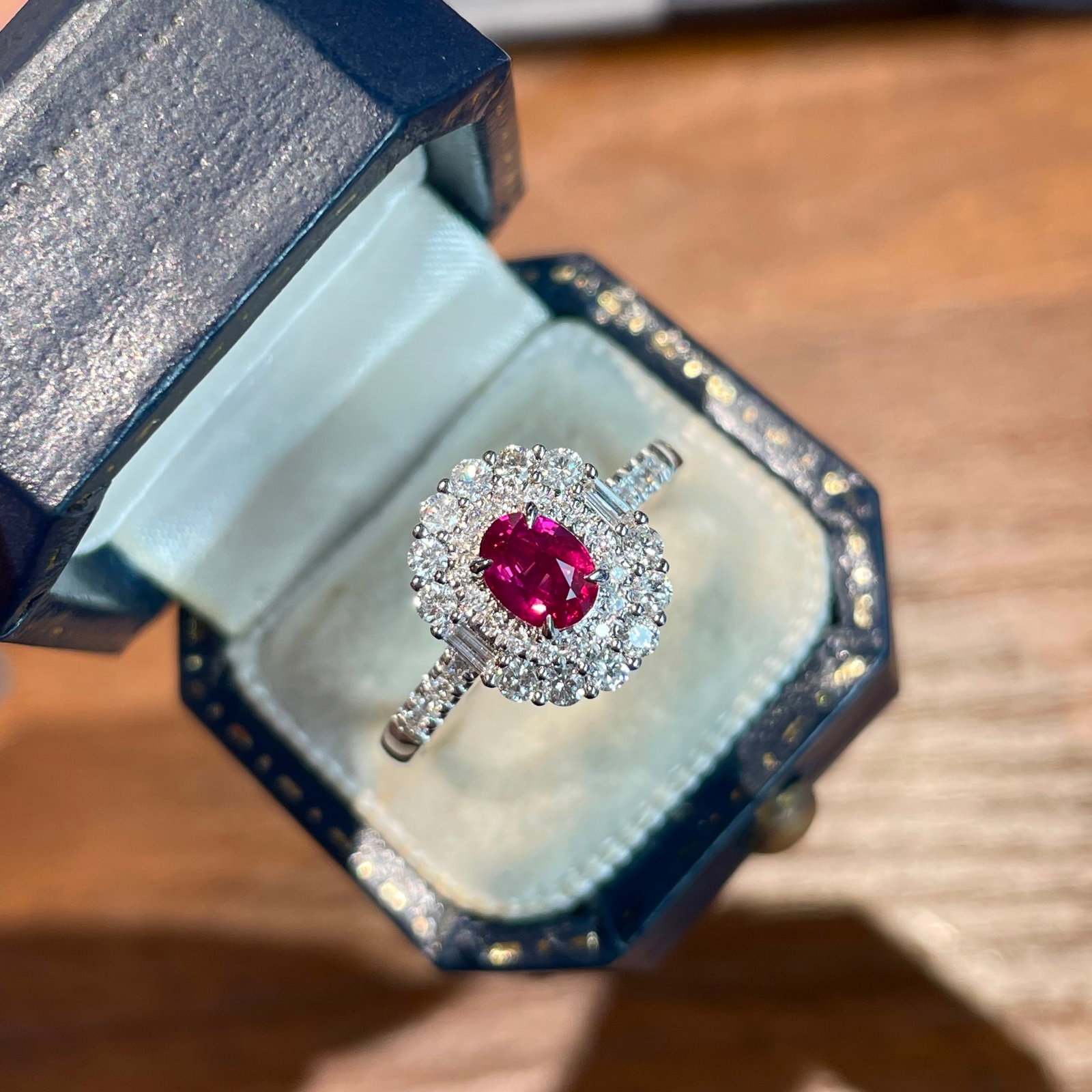 14k Gold 0.6 Ct Natural Ruby & Diamond Ring/pendant( Without Chain ) - 2