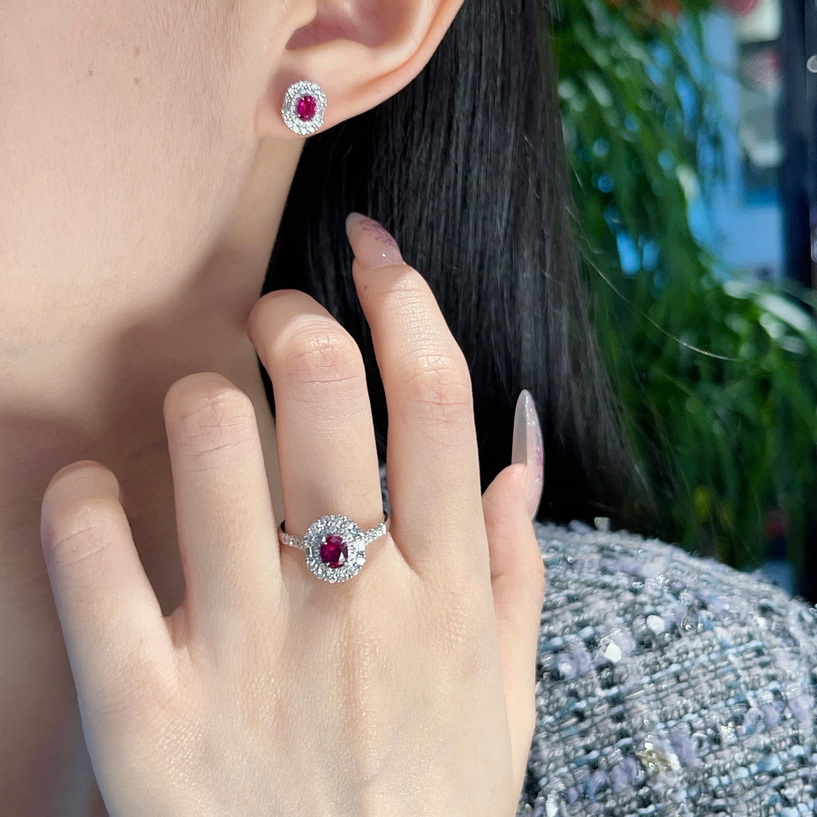 14k Gold 0.6 Ct Natural Ruby & Diamond Ring/pendant( Without Chain ) - 6