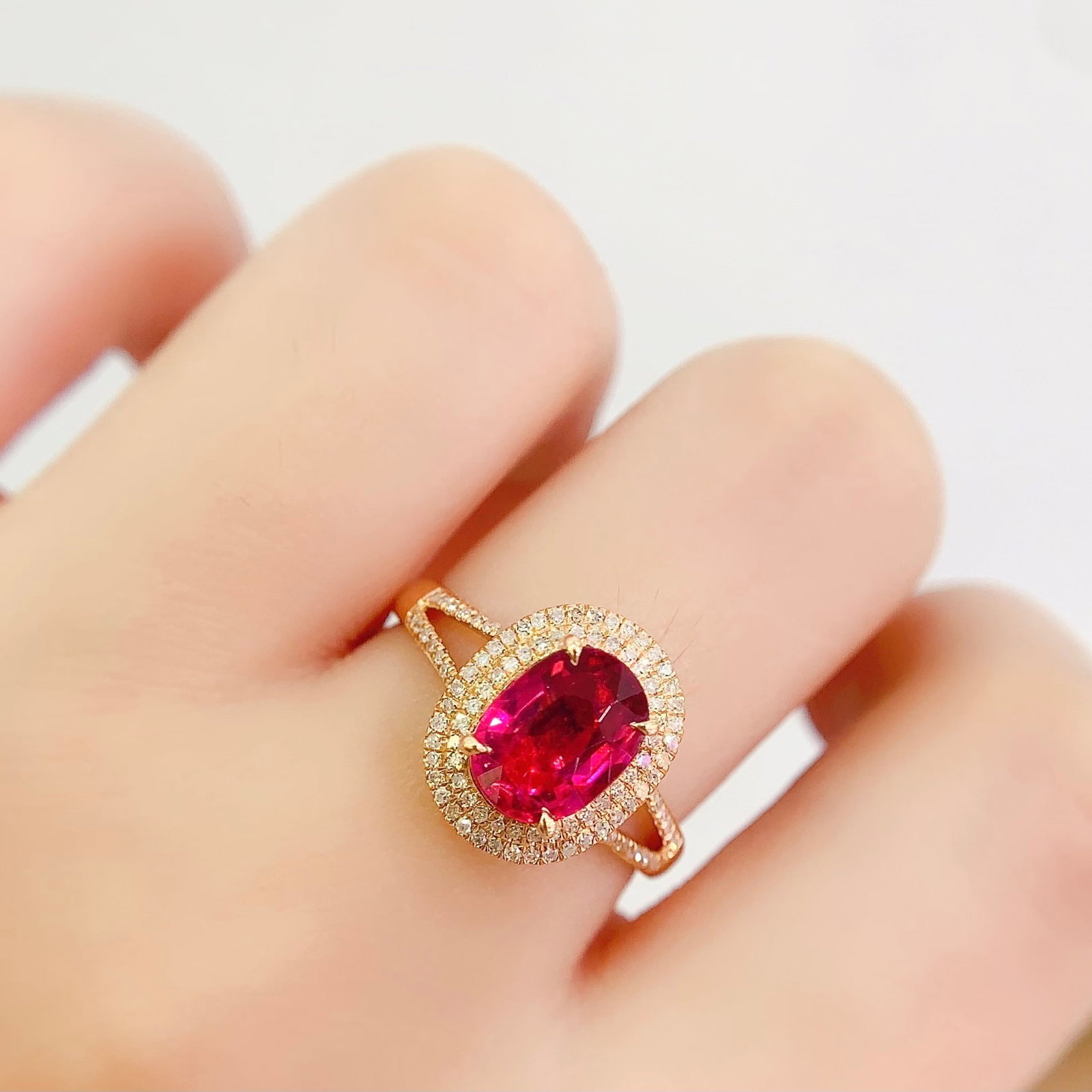 14k Gold 2.2 Ct Natural Tourmaline & Diamond Ring - 6