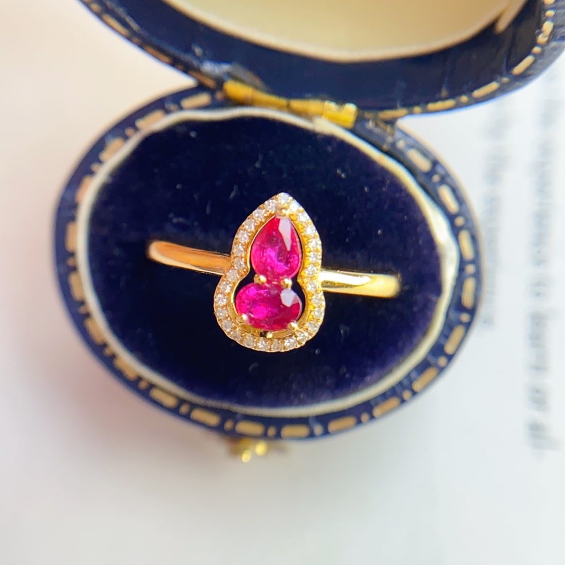 14k Gold 0.75 Ct Natural Ruby & Diamond Ring - 2