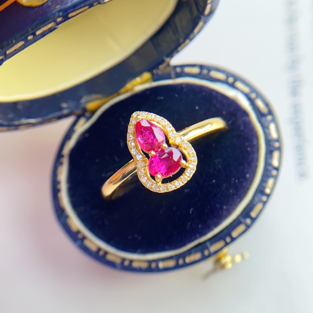 14k Gold 0.75 Ct Natural Ruby & Diamond Ring - 3