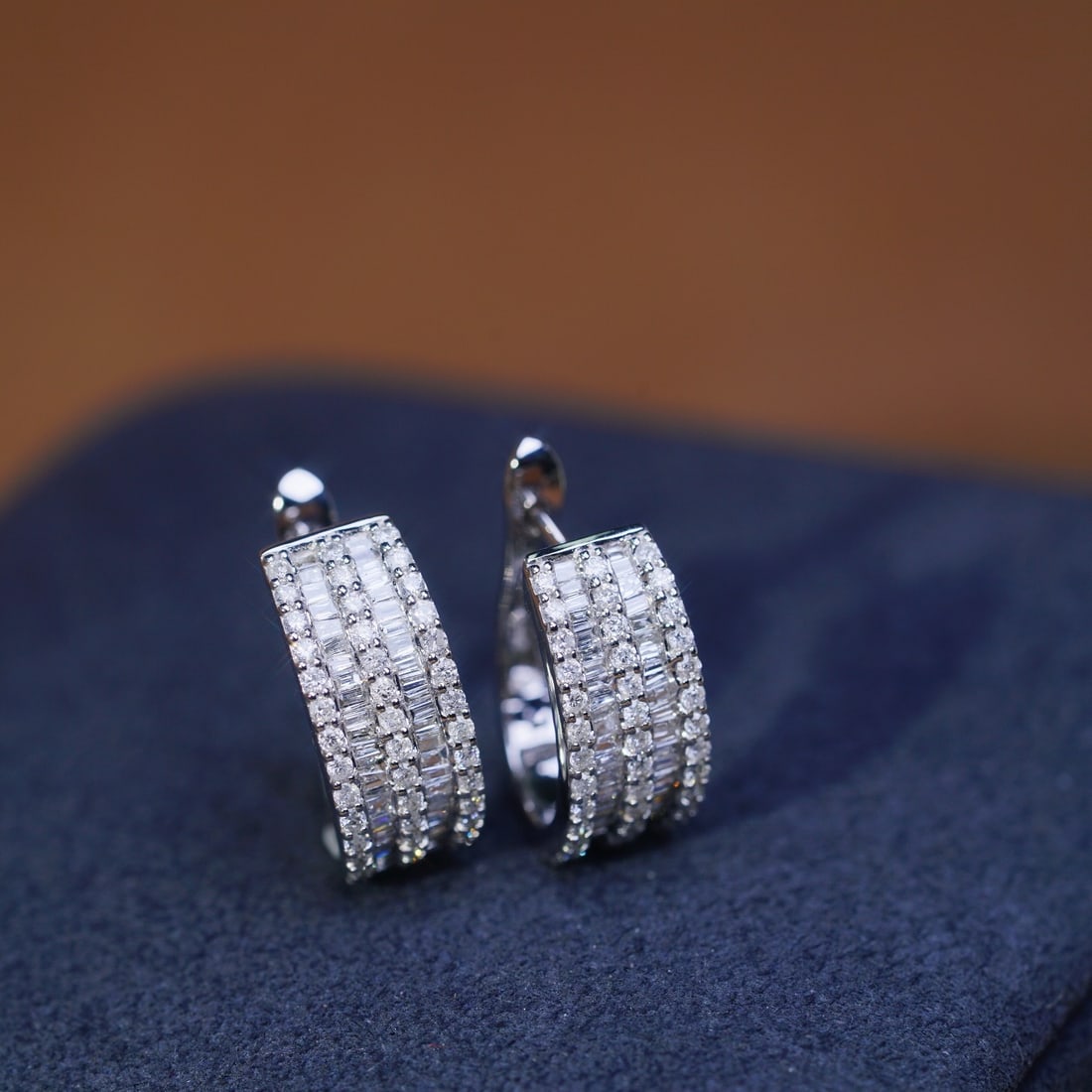 14k Gold 1.60 Ct Natural H Diamond Earrings - 7