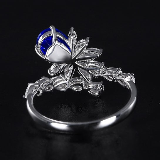 14k Gold 1.74 Ctw Natural Sapphire & Diamond Ring - 4