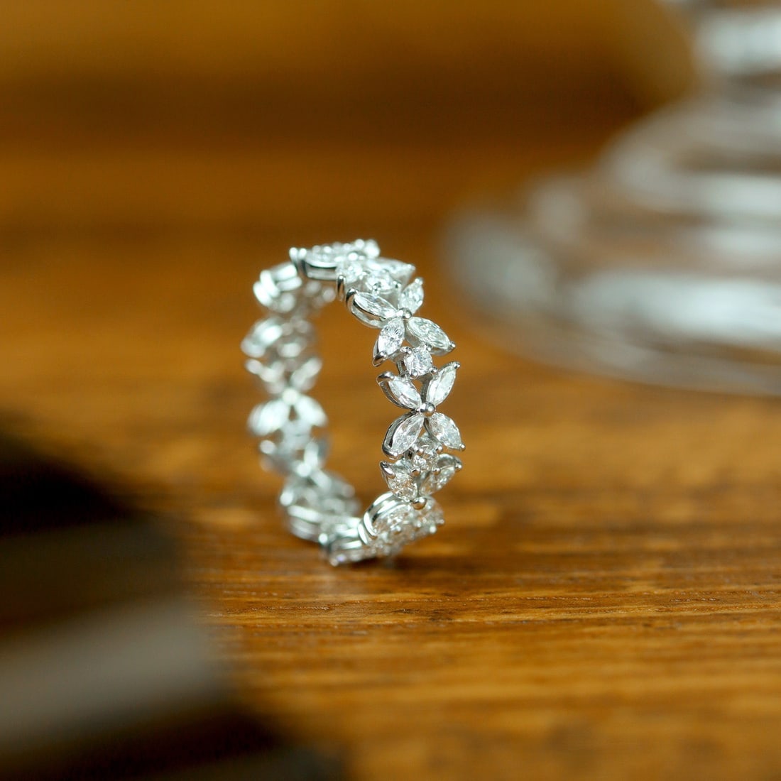 14k Gold 2.1 Ct Natural H Diamond Ring - 6