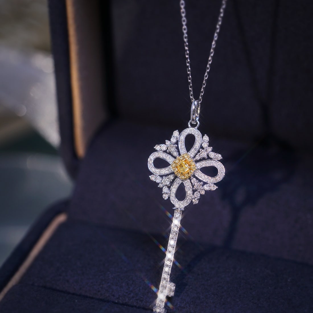 14k Gold 0.6 Ct Natural Color Diamond Pendant( Without Chain ) - 2