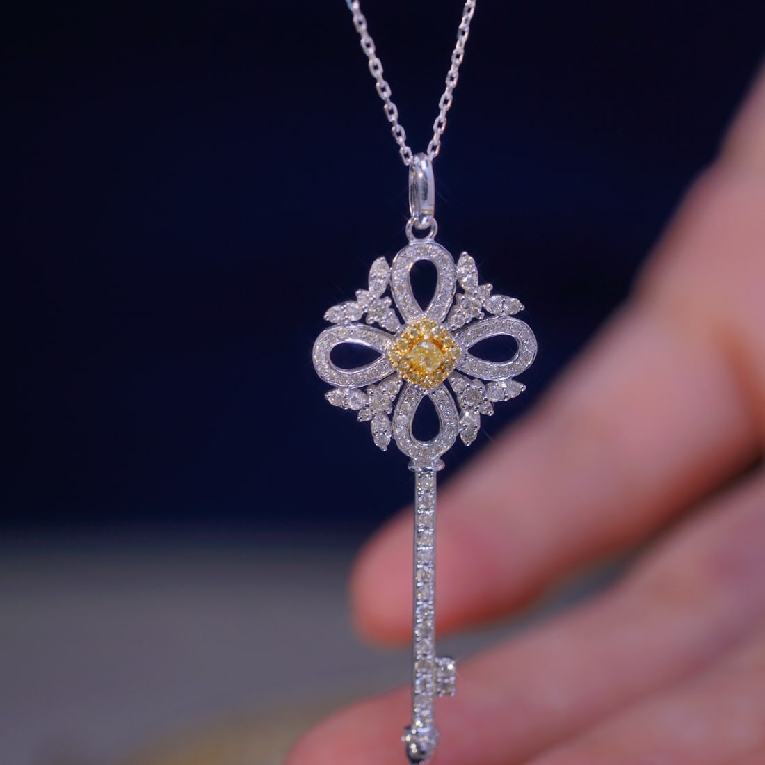14k Gold 0.6 Ct Natural Color Diamond Pendant( Without Chain ) - 3