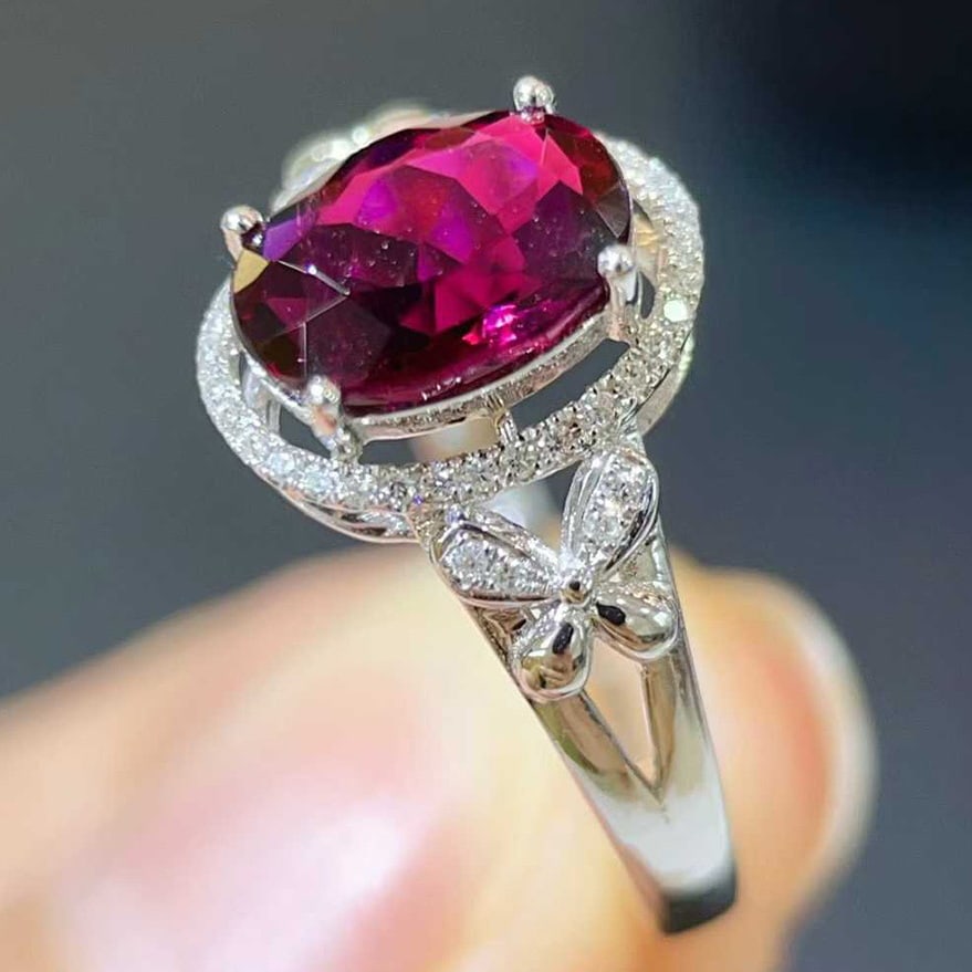 14k Gold 1.62 Ctw Natural Tourmaline & Diamond Ring - 2