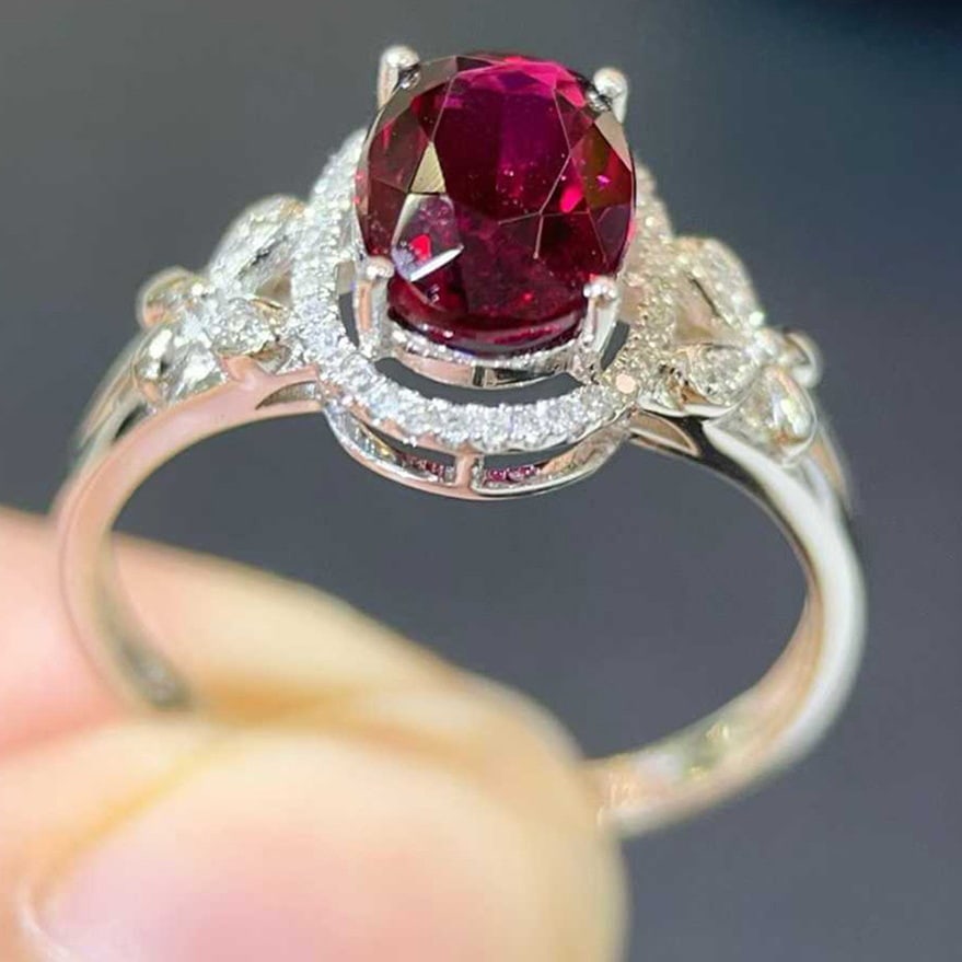 14k Gold 1.62 Ctw Natural Tourmaline & Diamond Ring - 4