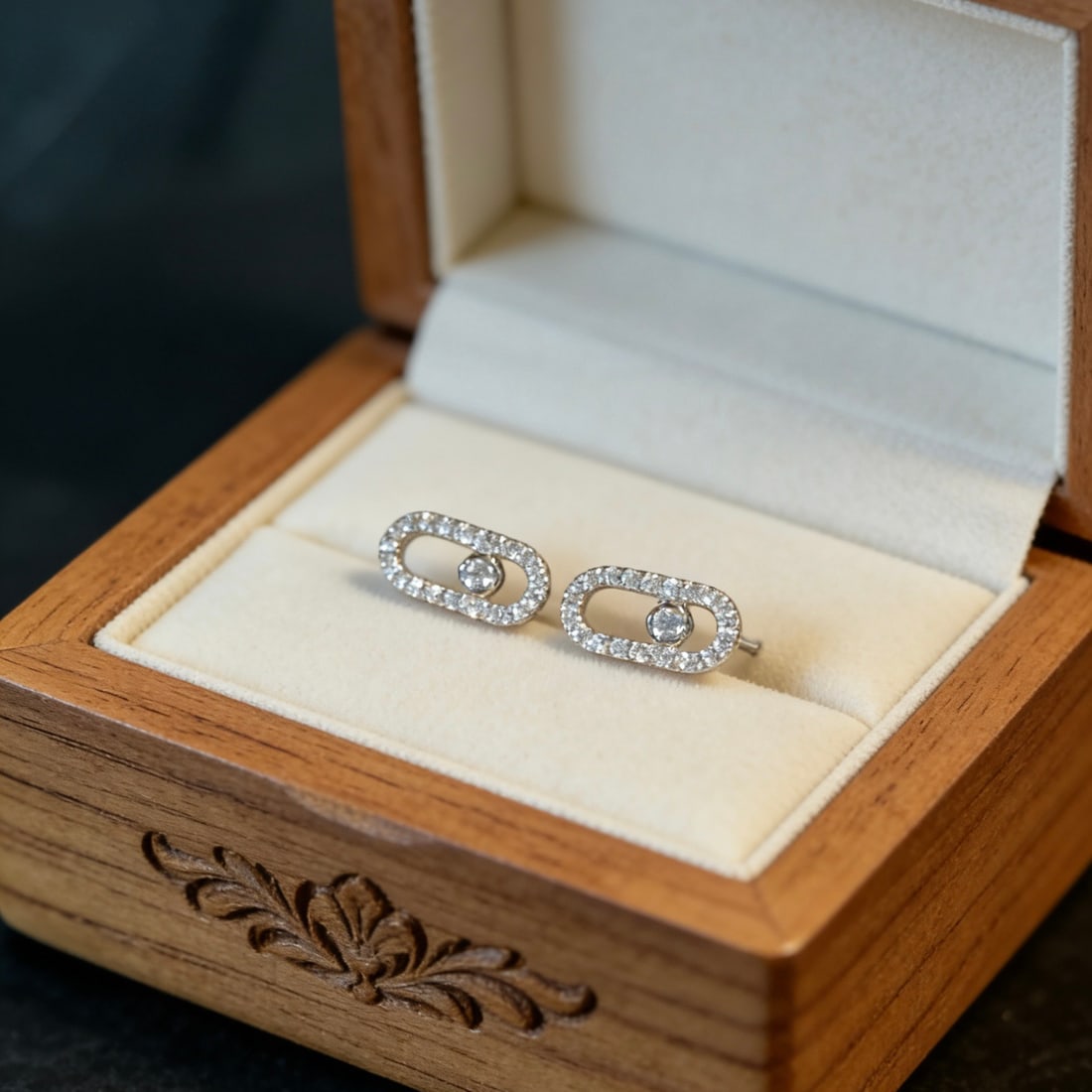 14k Gold 0.2 Ct Natural H Diamond Earrings - 3