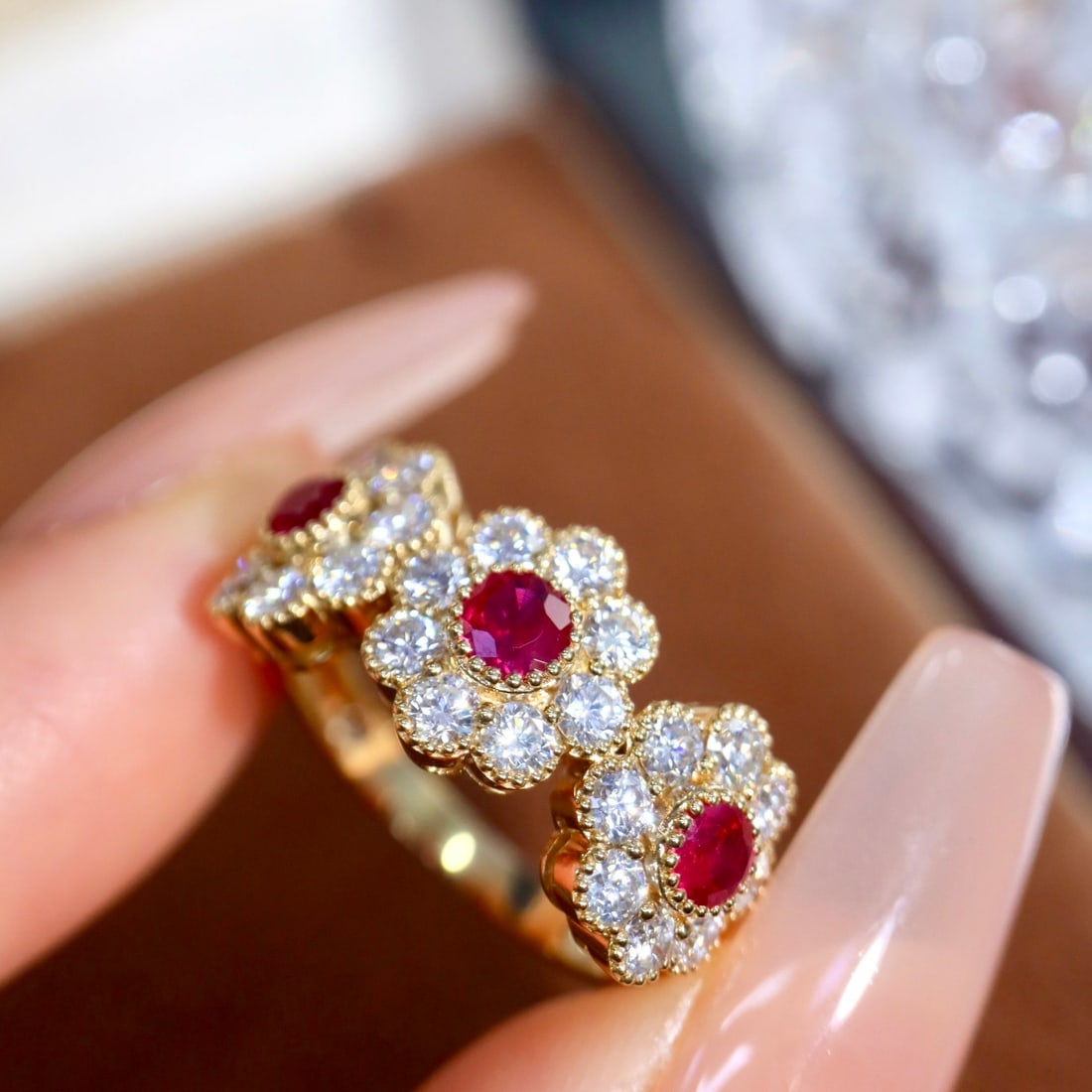 14k Gold 1.75 Ctw Natural Ruby & Diamond Ring - 6