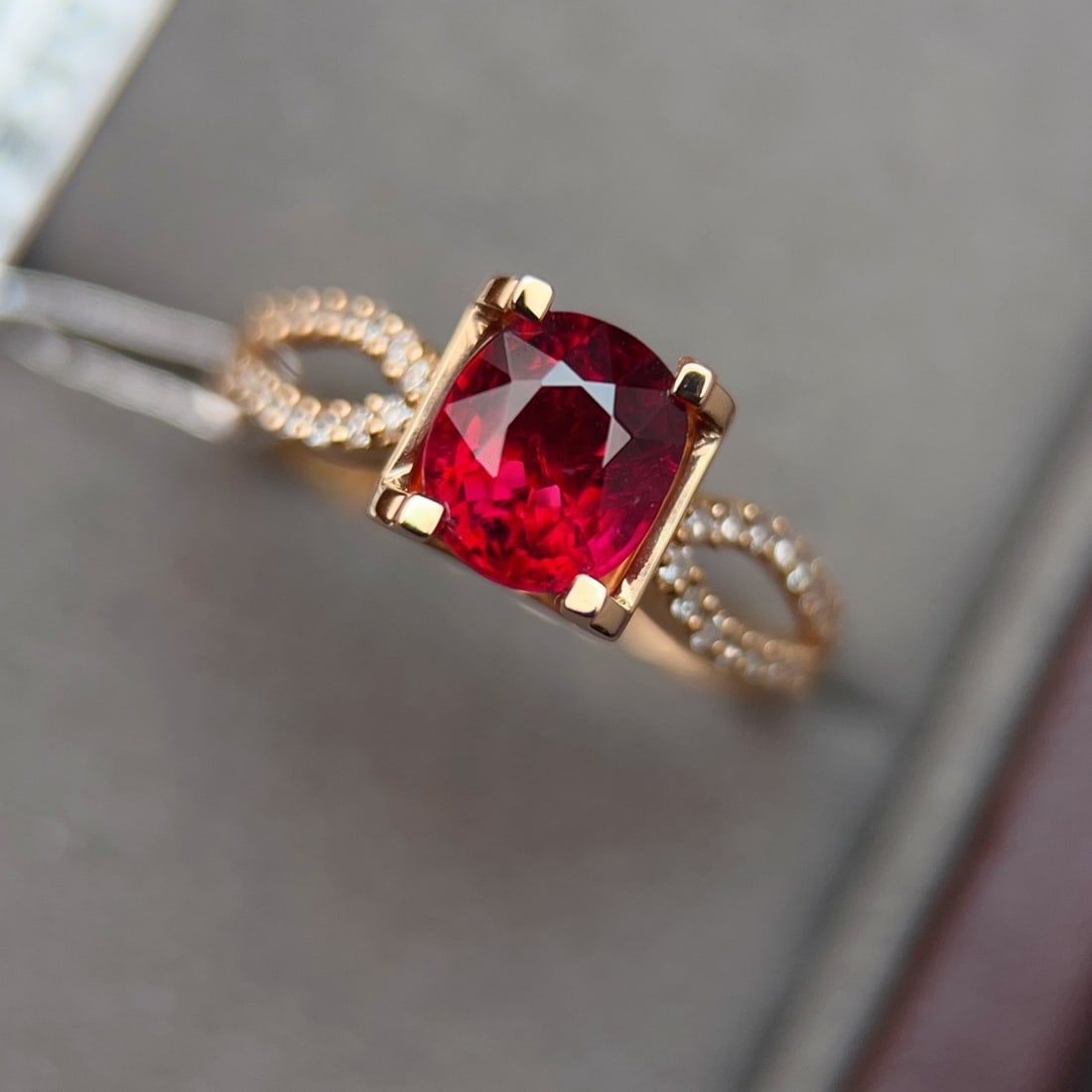 14k Gold 1.54 Ctw Natural Tourmaline & Diamond Ring - 2
