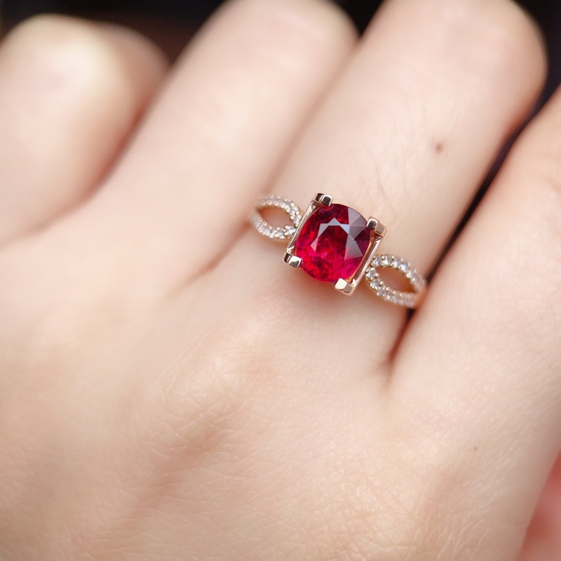 14k Gold 1.54 Ctw Natural Tourmaline & Diamond Ring - 5