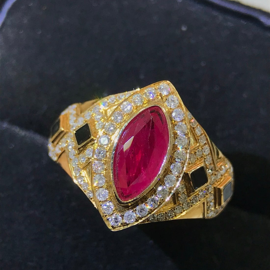 14k Gold 1.57 Ctw Natural Ruby & Diamond Ring - 3