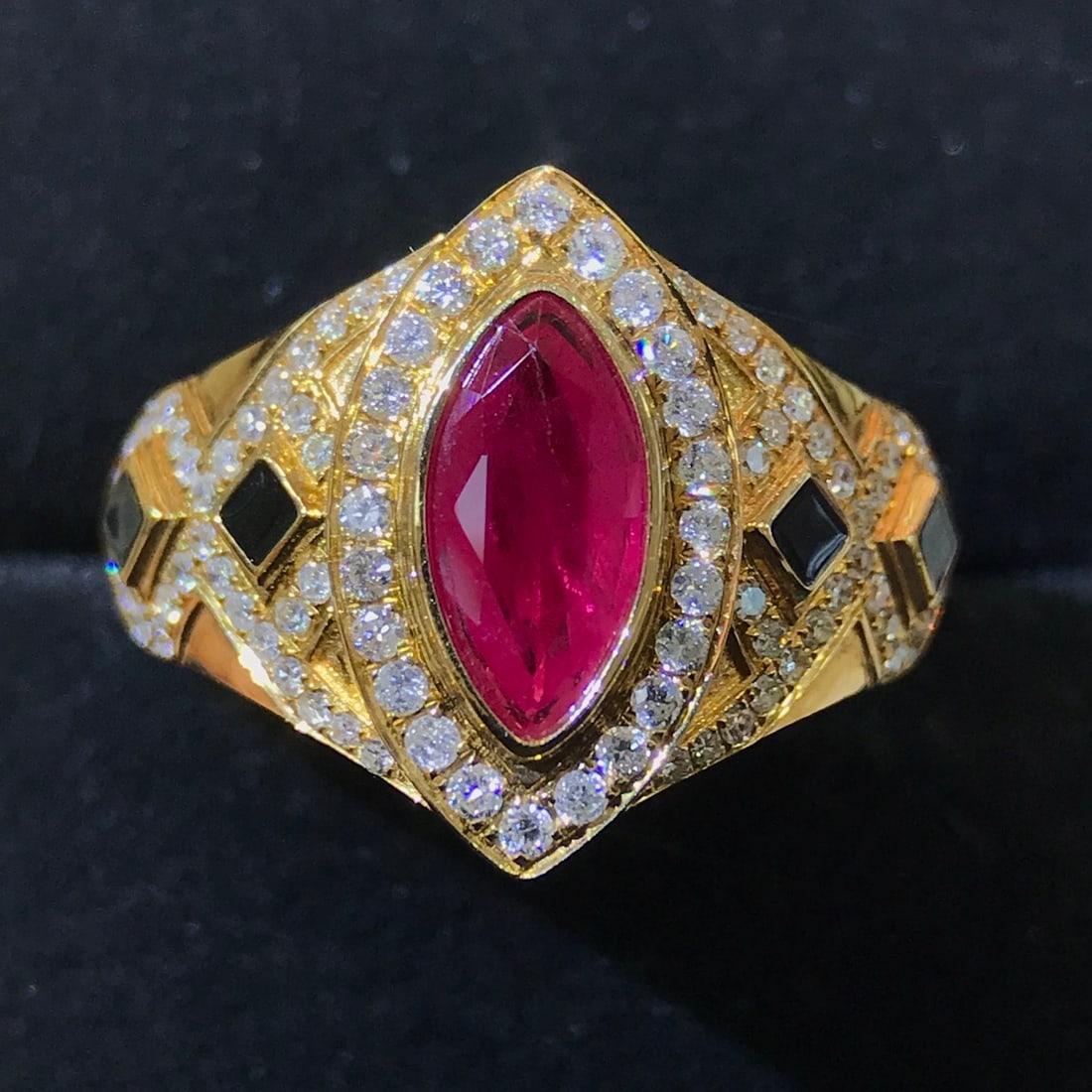 14k Gold 1.57 Ctw Natural Ruby & Diamond Ring - 4