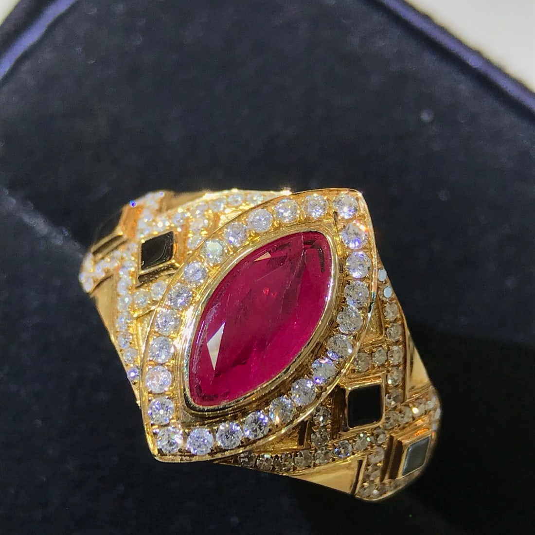 14k Gold 1.57 Ctw Natural Ruby & Diamond Ring - 5