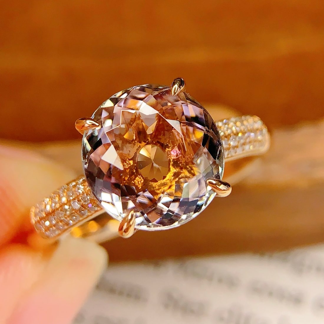 14k Gold 3.86 Ct Natural Tourmaline & Diamond Ring - 2