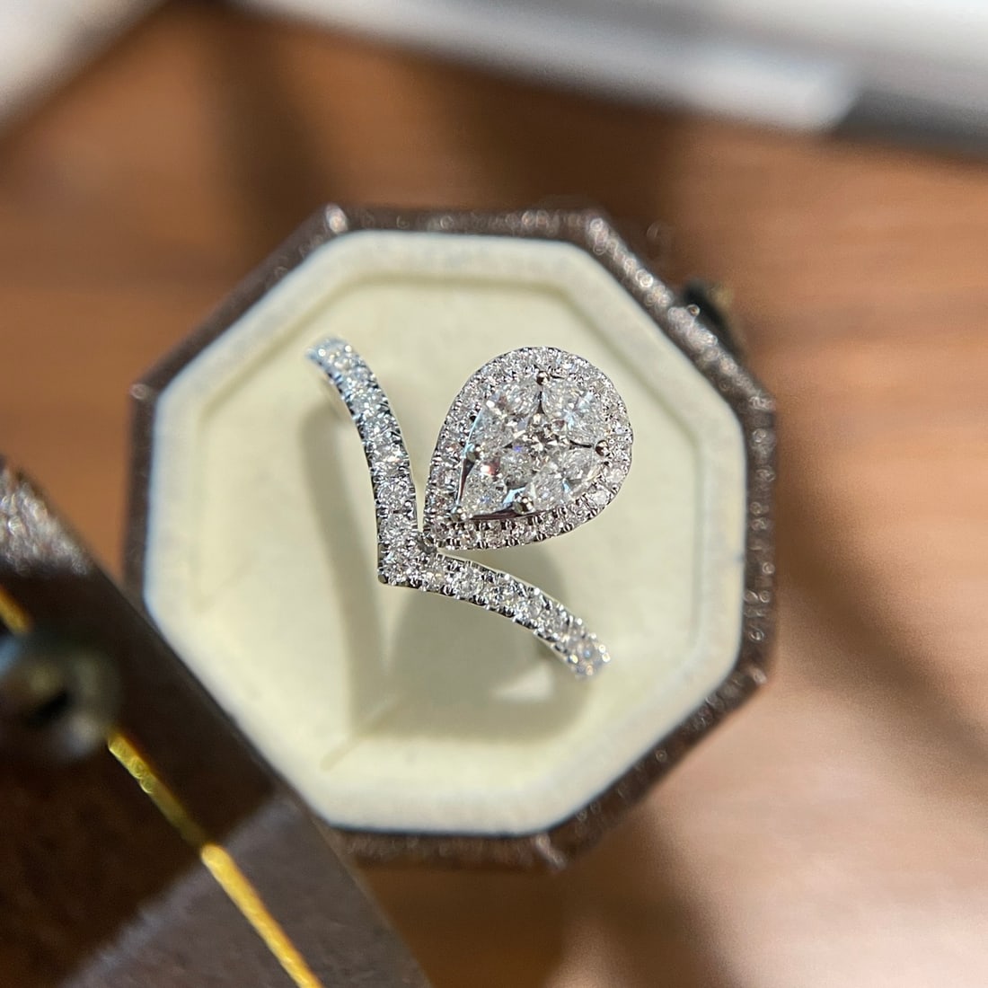 14k Gold 0.60 Ct Natural H Diamond Ring - 5