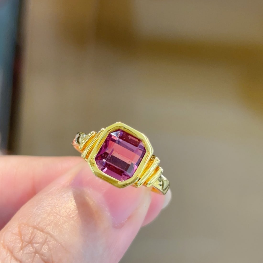 14k Gold 2.8 Ct Natural Tourmaline Ring - 4