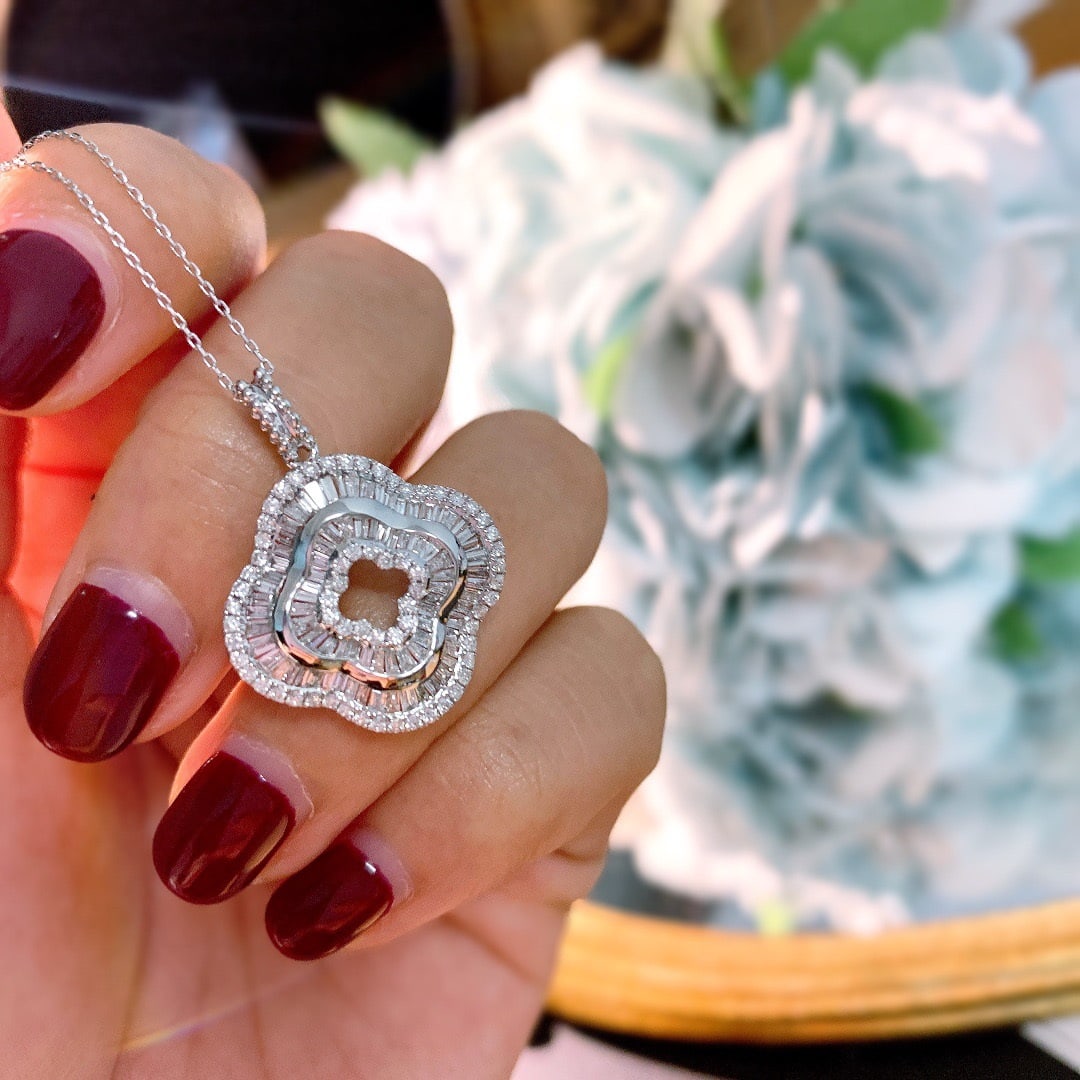 14k Gold 0.9 Ct Natural H Diamond Pendant( Without Chain ) - 2