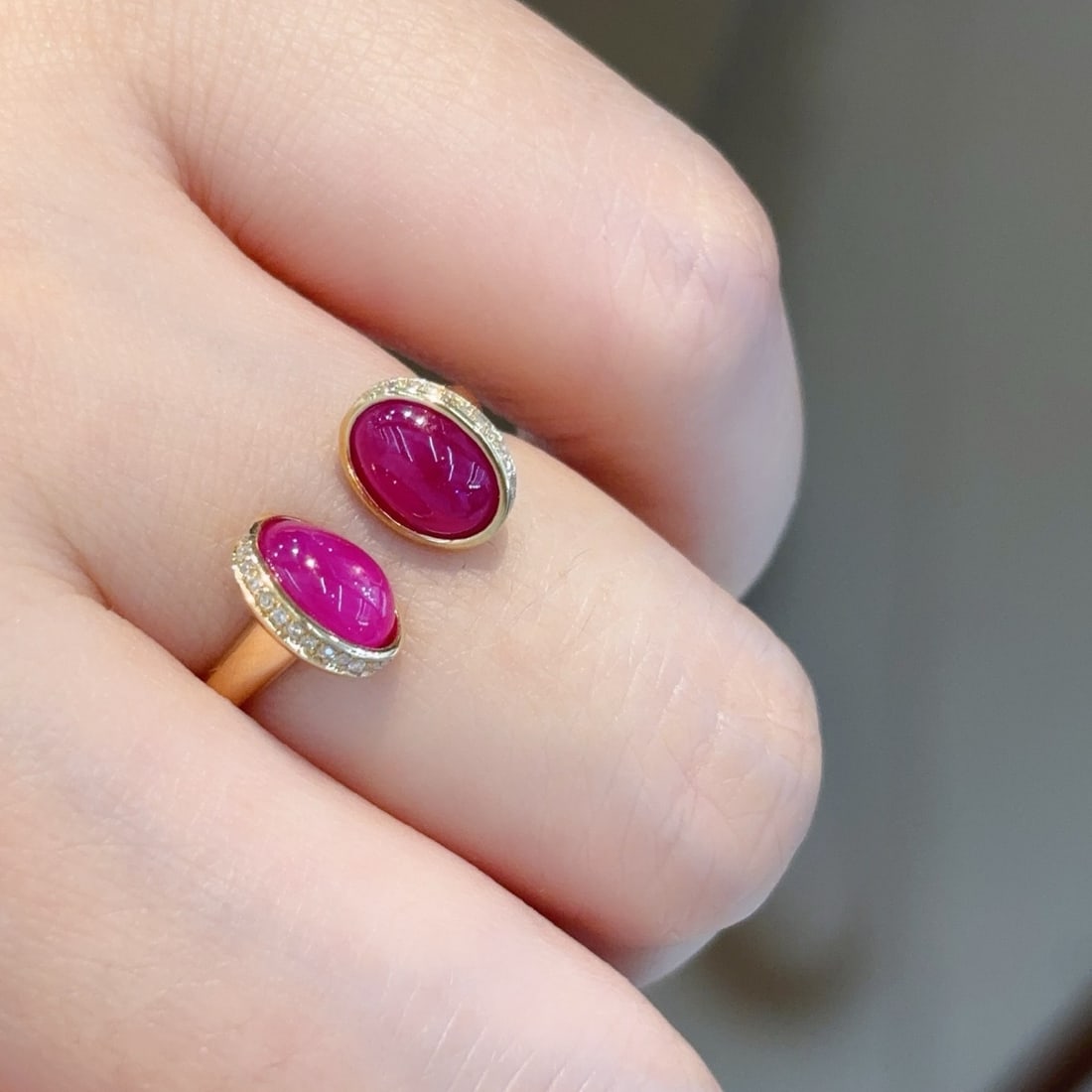 14k Gold 2 Ct Natural Ruby & Diamond Ring - 3