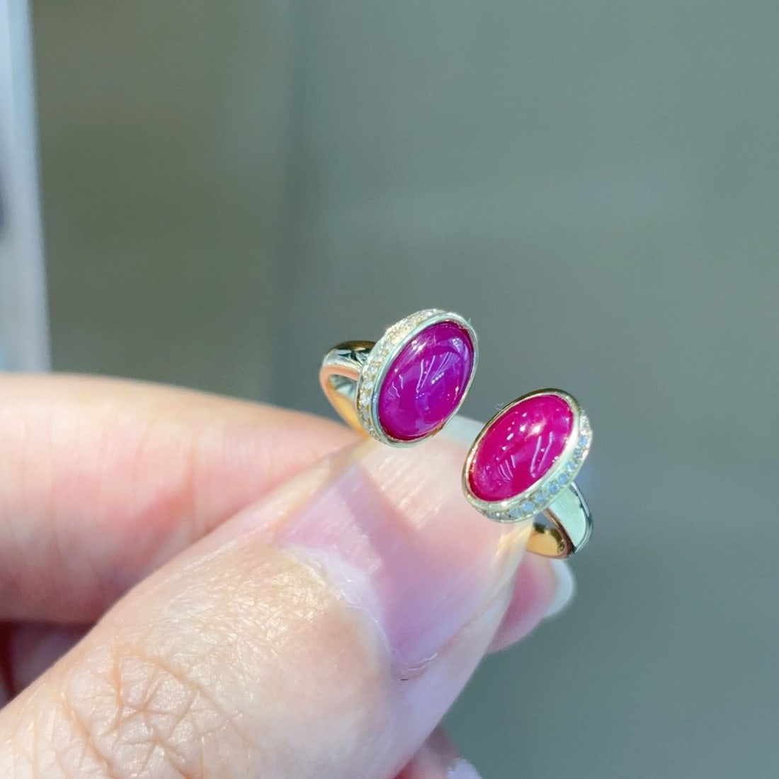 14k Gold 2 Ct Natural Ruby & Diamond Ring - 4