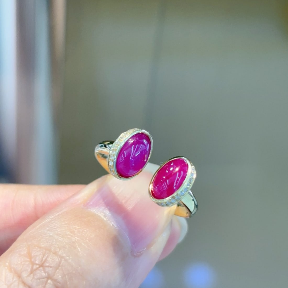14k Gold 2 Ct Natural Ruby & Diamond Ring - 7