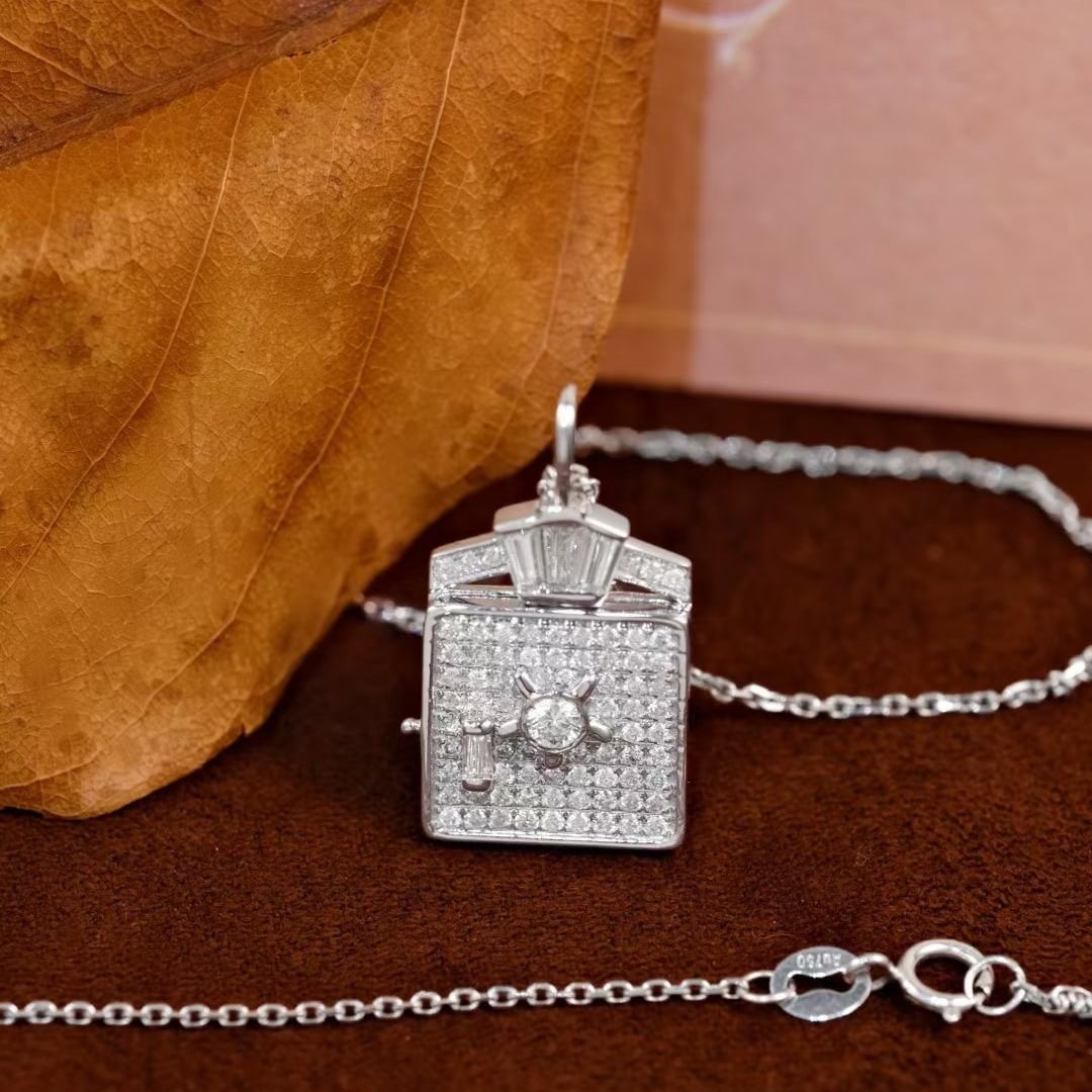 14k Gold 0.85 Ct Natural H Diamond Pendant( Without Chain ) - 3