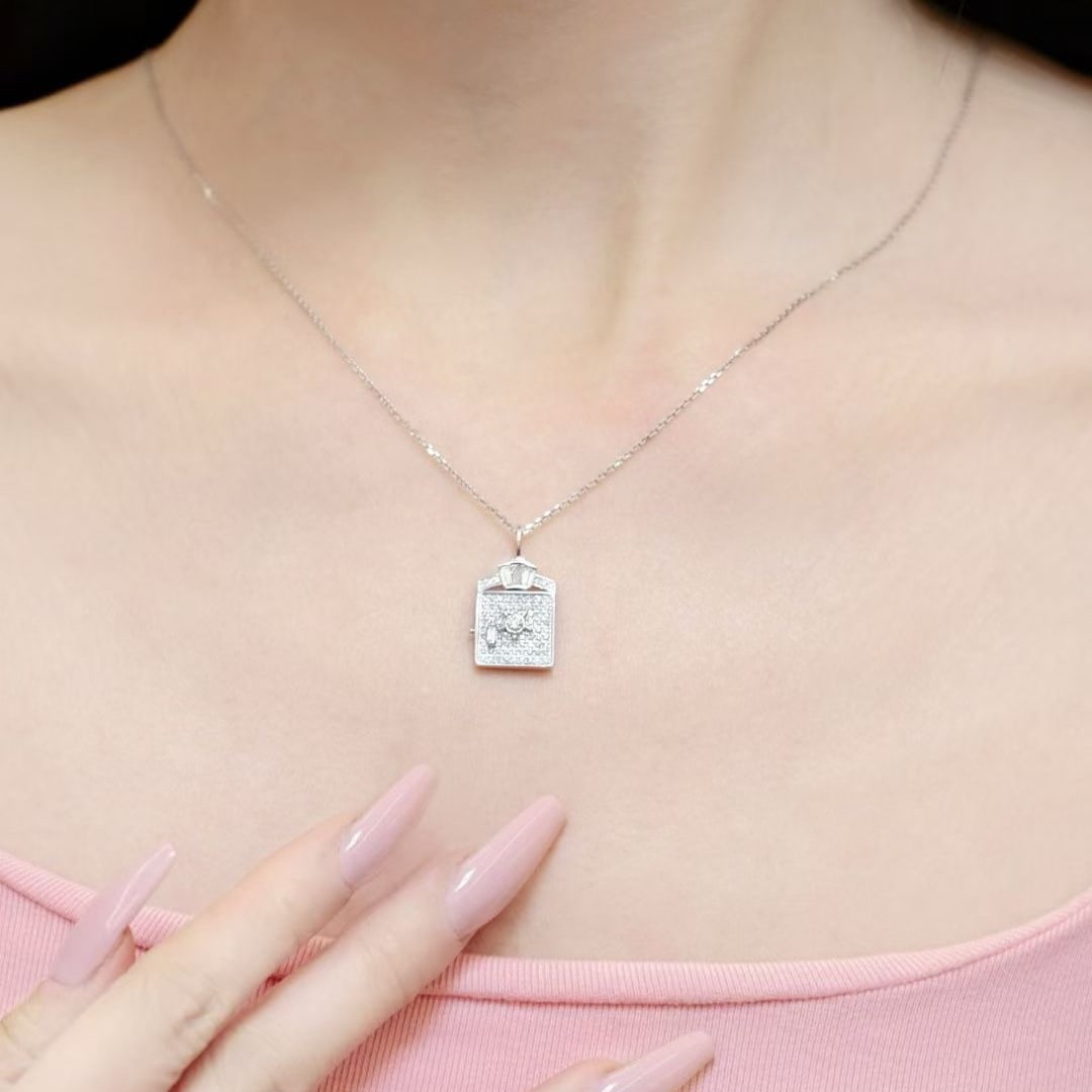 14k Gold 0.85 Ct Natural H Diamond Pendant( Without Chain ) - 6