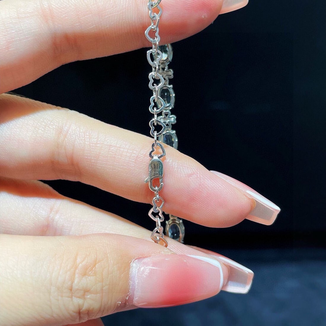 14k Gold 4.35 Ctw Natural Aquamarine & Diamond Bracelet - 2
