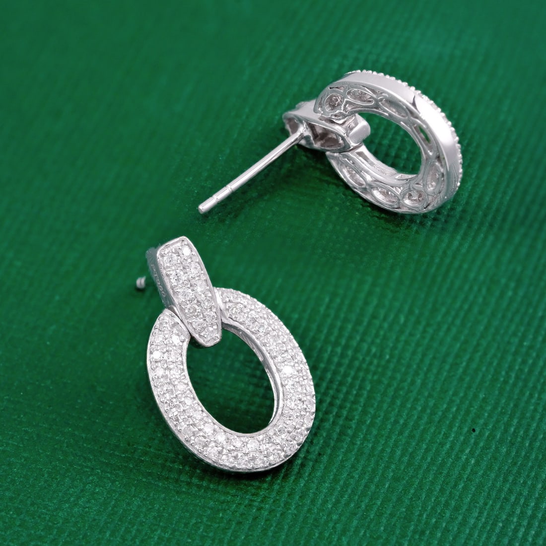 14k Gold 0.6 Ct Natural H Diamond Earrings - 2