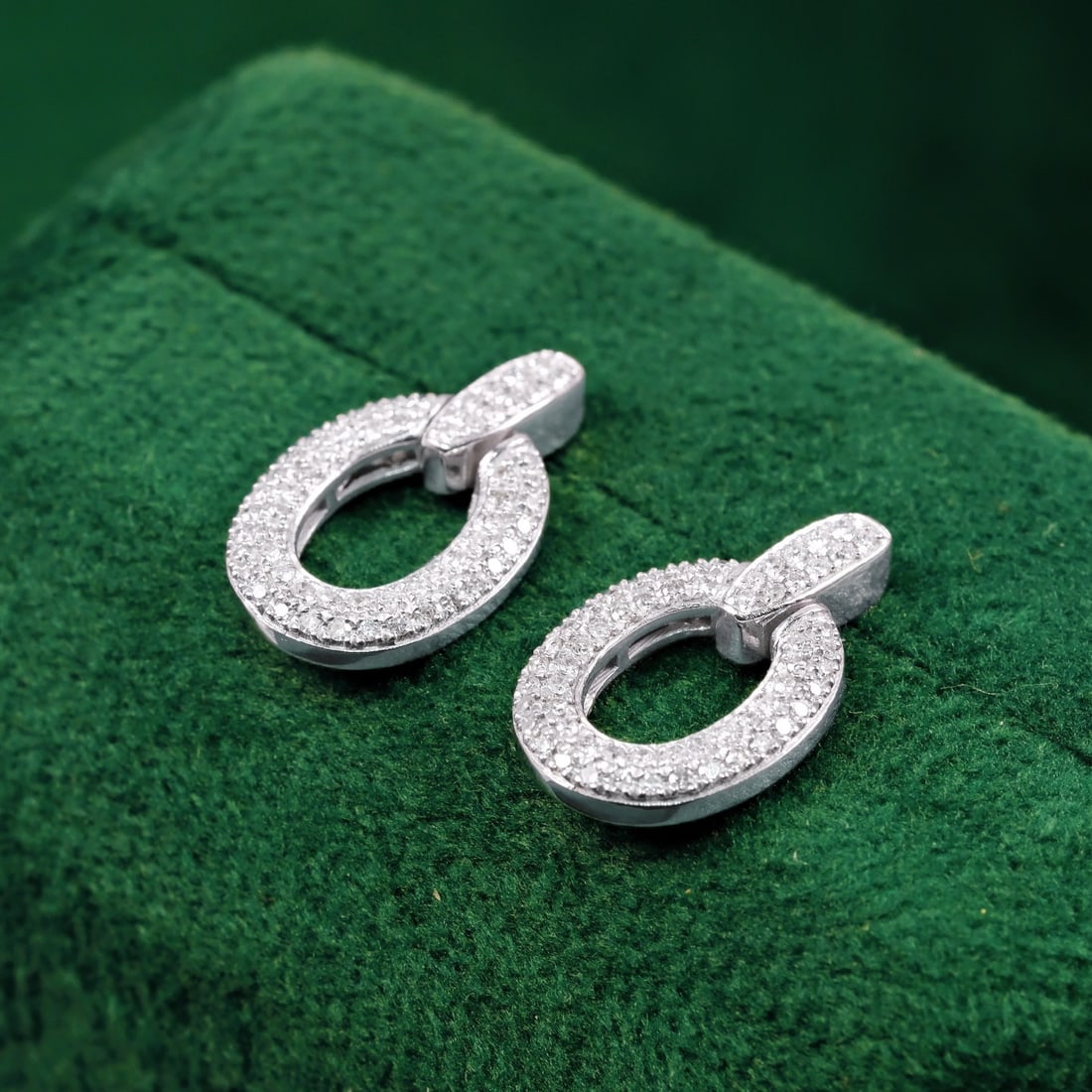 14k Gold 0.6 Ct Natural H Diamond Earrings - 4