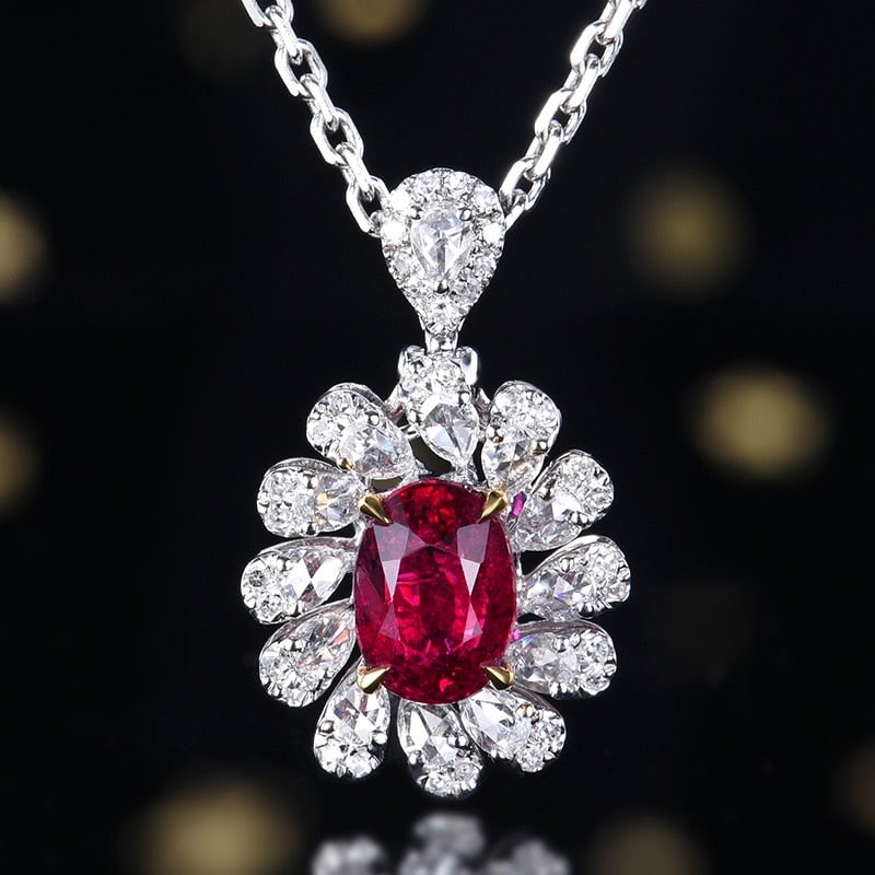 14k Gold 1.52 Ctw Natural Ruby & Diamond Ring/pendant( Without Chain ) - 3