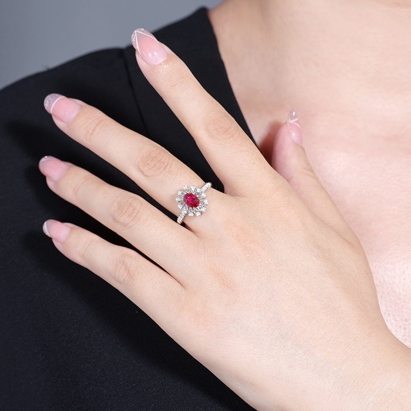 14k Gold 1.52 Ctw Natural Ruby & Diamond Ring/pendant( Without Chain ) - 5