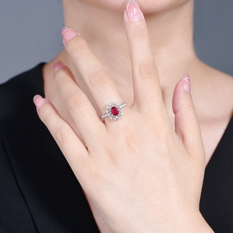 14k Gold 1.52 Ctw Natural Ruby & Diamond Ring/pendant( Without Chain ) - 6